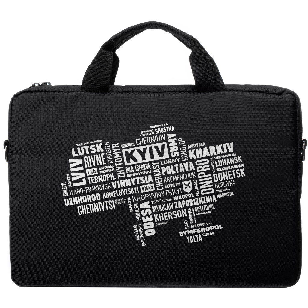 Сумка для ноутбука Vinga 15.6" NB1502 Black, white print (NB1502UWBK) - зображення 4