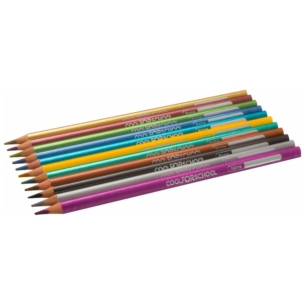 Олівці кольорові Cool For School Metallic 12 кольорів (CF15168) - зображення 2
