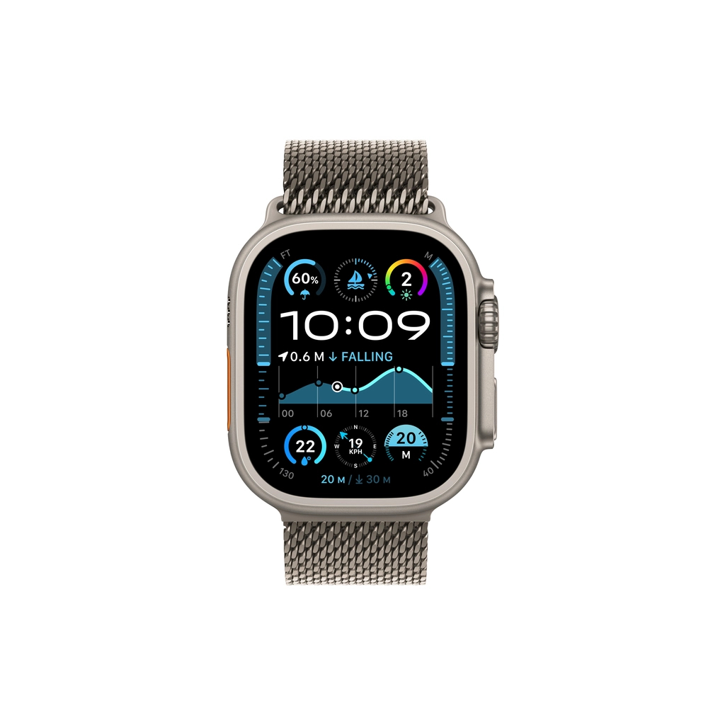 Смарт-годинник Apple Watch Ultra 2 2024 GPS + Cellular 49mm Natural Titanium Case with Natural Titanium Milanese Loop (MX5T3UL/A) - зображення 2