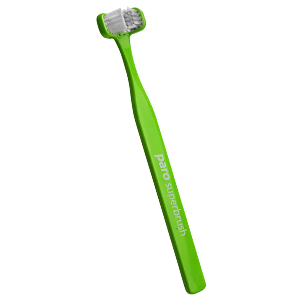 Зубна щітка Paro Swiss Superbrush тристороння салатова (7610458007242-light-green) - зображення 1
