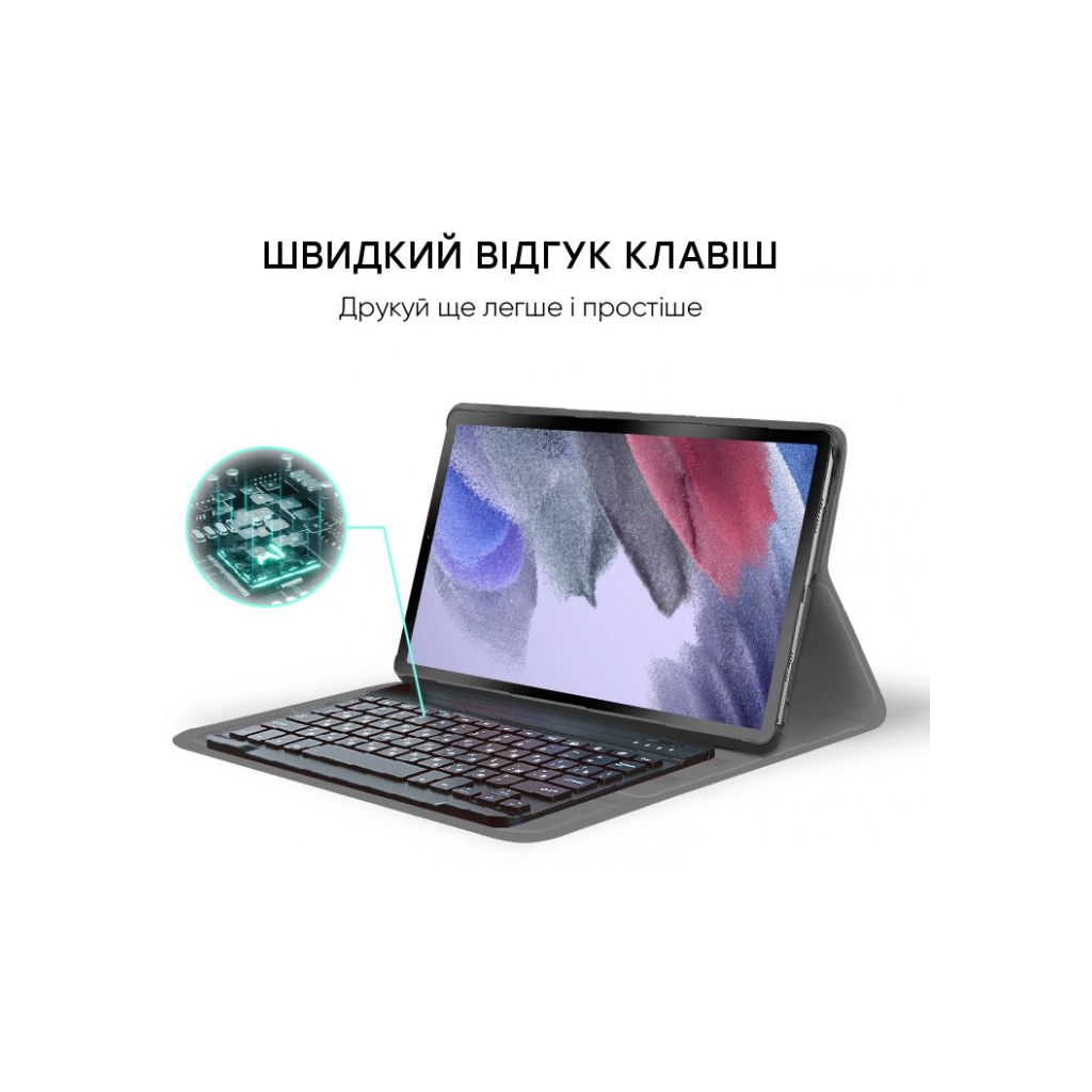 Чохол до планшета AirOn Premium Samsung Galaxy Tab A7 LITE T220/T225 BT keyboard Bla (4822352781065) - зображення 4