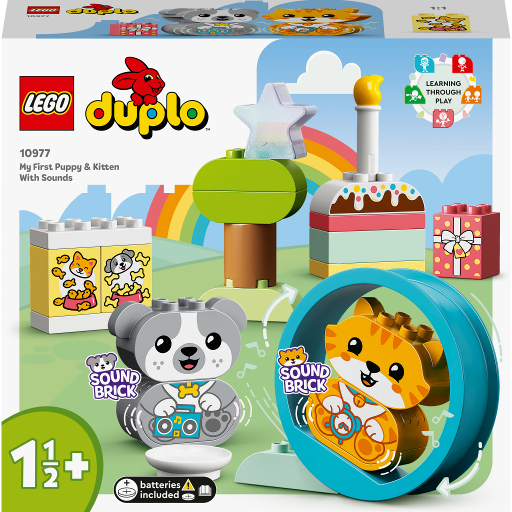 Конструктор LEGO DUPLO My First Моє перше цуценя та кошеня зі звуками 22 деталі (10977) - зображення 1