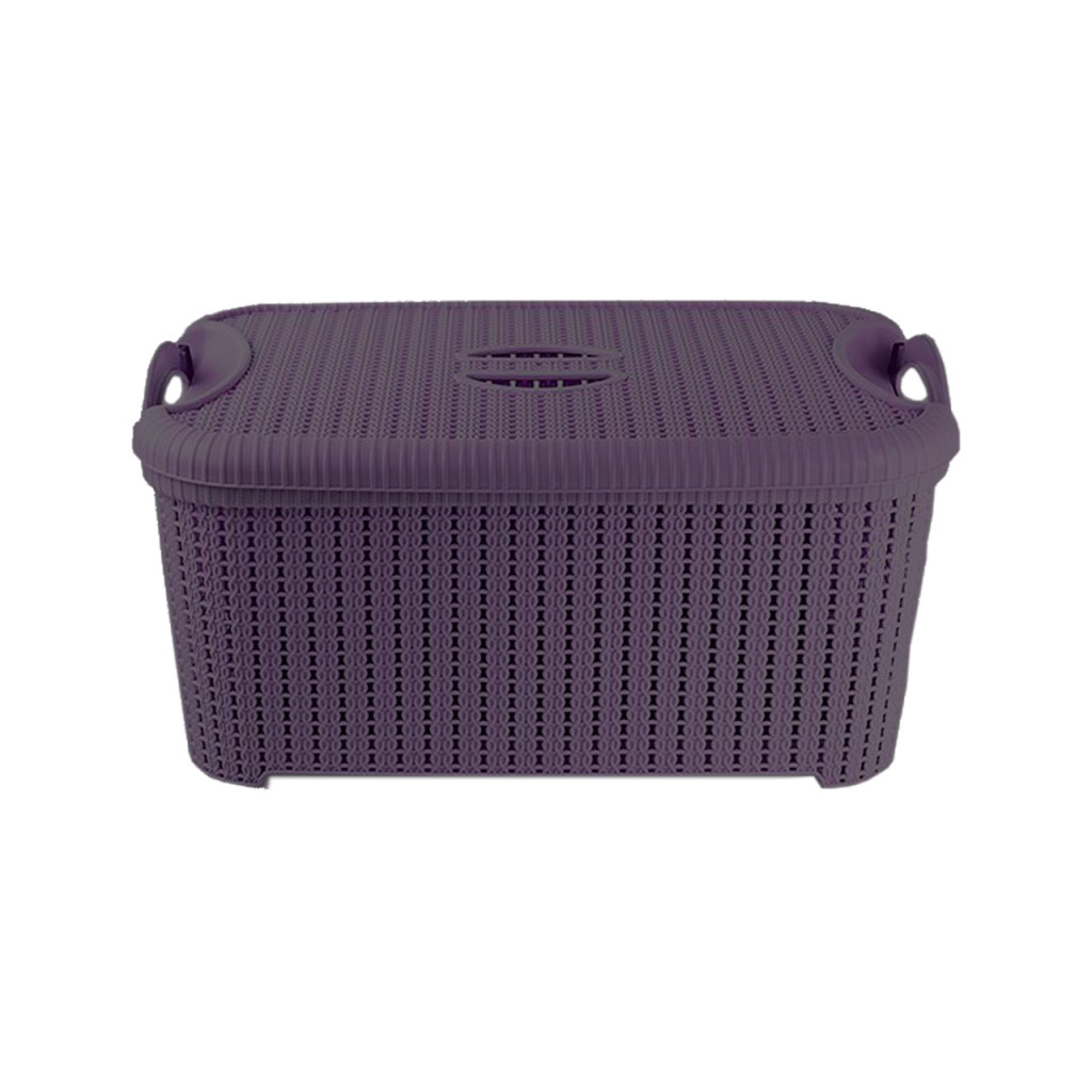 Кошик для зберігання Planet Household Flexi з кришкою темно-фіолетовий 32 л (10553) - зображення 2