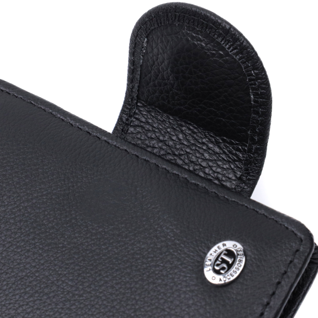 Гаманець ST Leather З натуральної шкіри Чорний (22725) - зображення 5