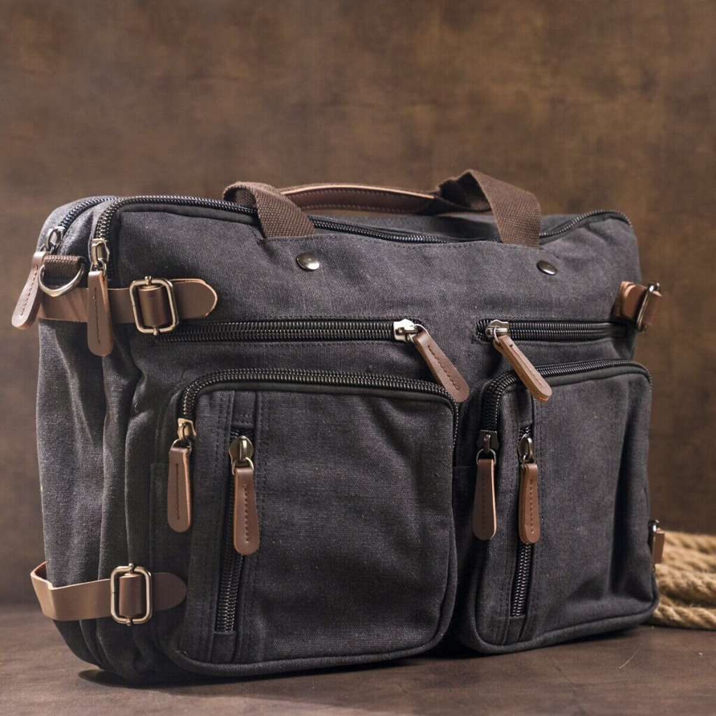 Сумка Vintage Трансофрмер текстильна Чорна (20078) - зображення 6