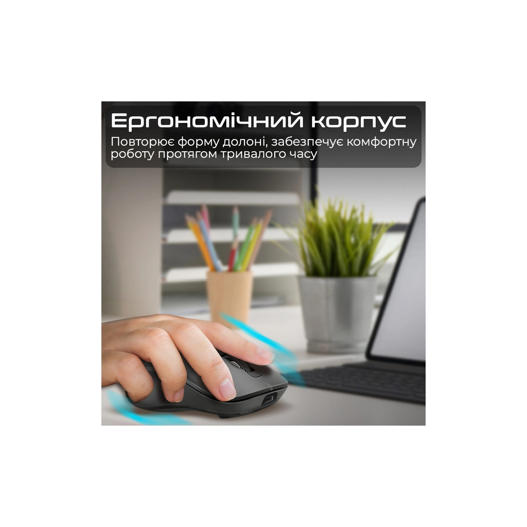 Мишка Promate Samo Wireless/Bluetooth Black (samo.black) - зображення 3