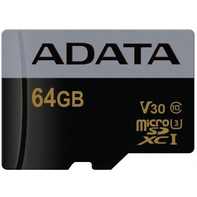 Карта пам'яті ADATA 64GB microSD class 10 UHS-I U3 V30 Premier Pro (AUSDX64GUI3V30G-RA1) - зображення 2