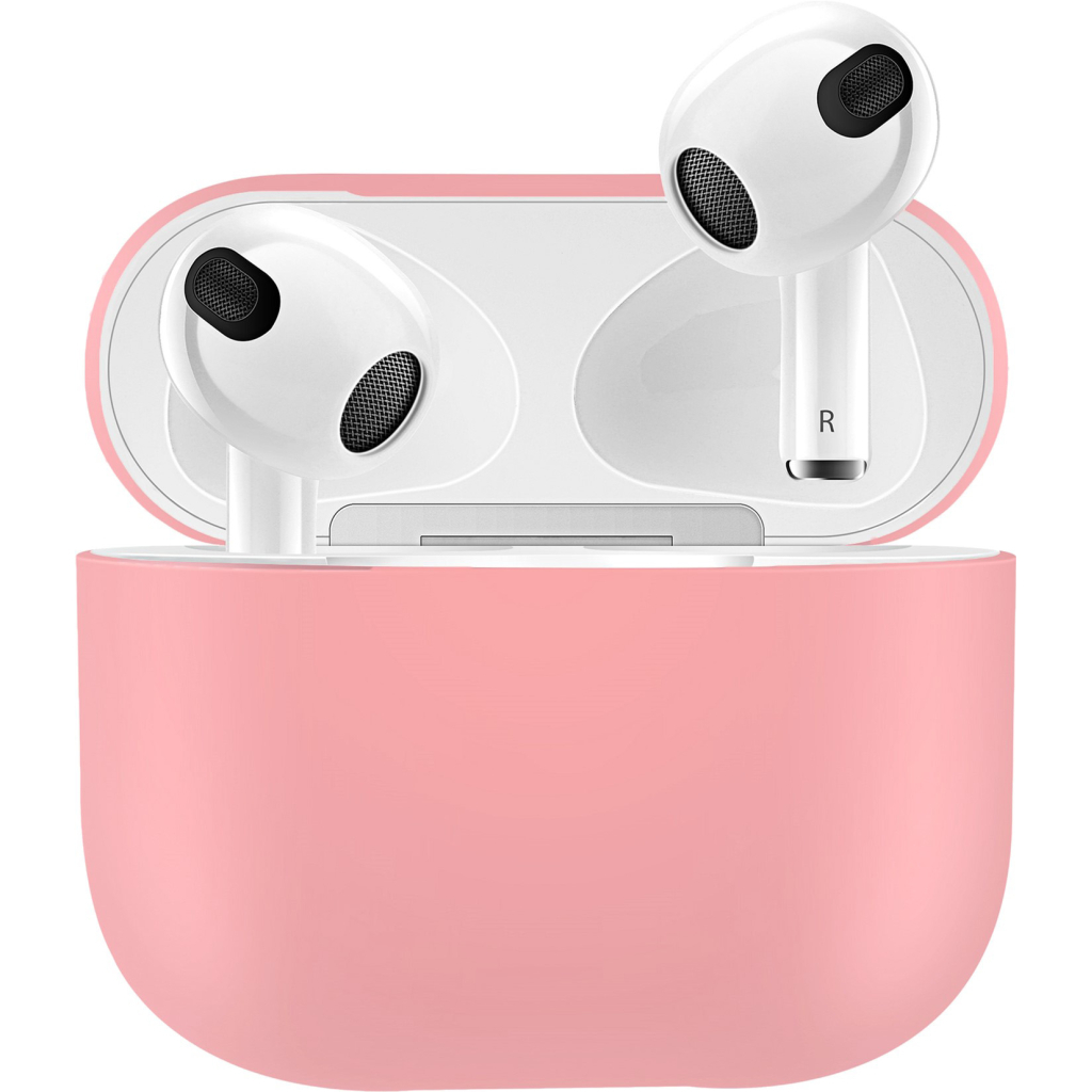 Чохол для навушників BeCover Silicon для Apple AirPods (3nd Gen) Grapefruit-Pink (707231) - зображення 1