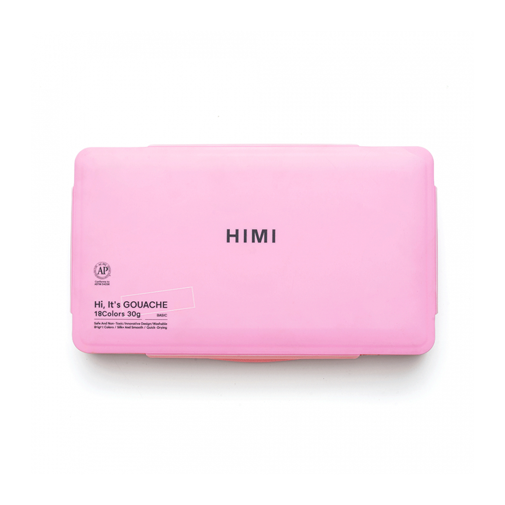 Гуашеві фарби HIMI Jelly Cup 18 кольори по 30 мл,, рожевий пластик.пенал (6974712453697) - изображение 5