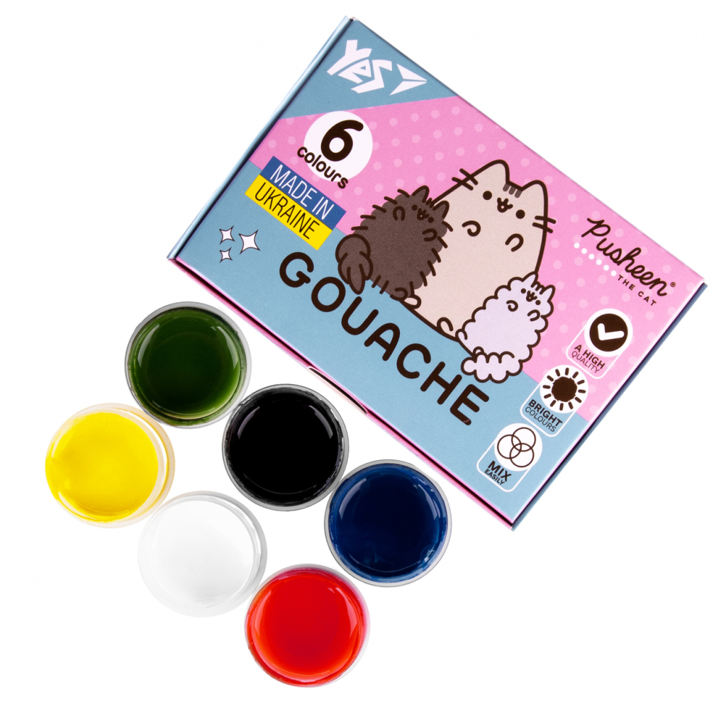 Гуашеві фарби Yes Pusheen 6 кольорів по 20 мл (230400) - picture 4