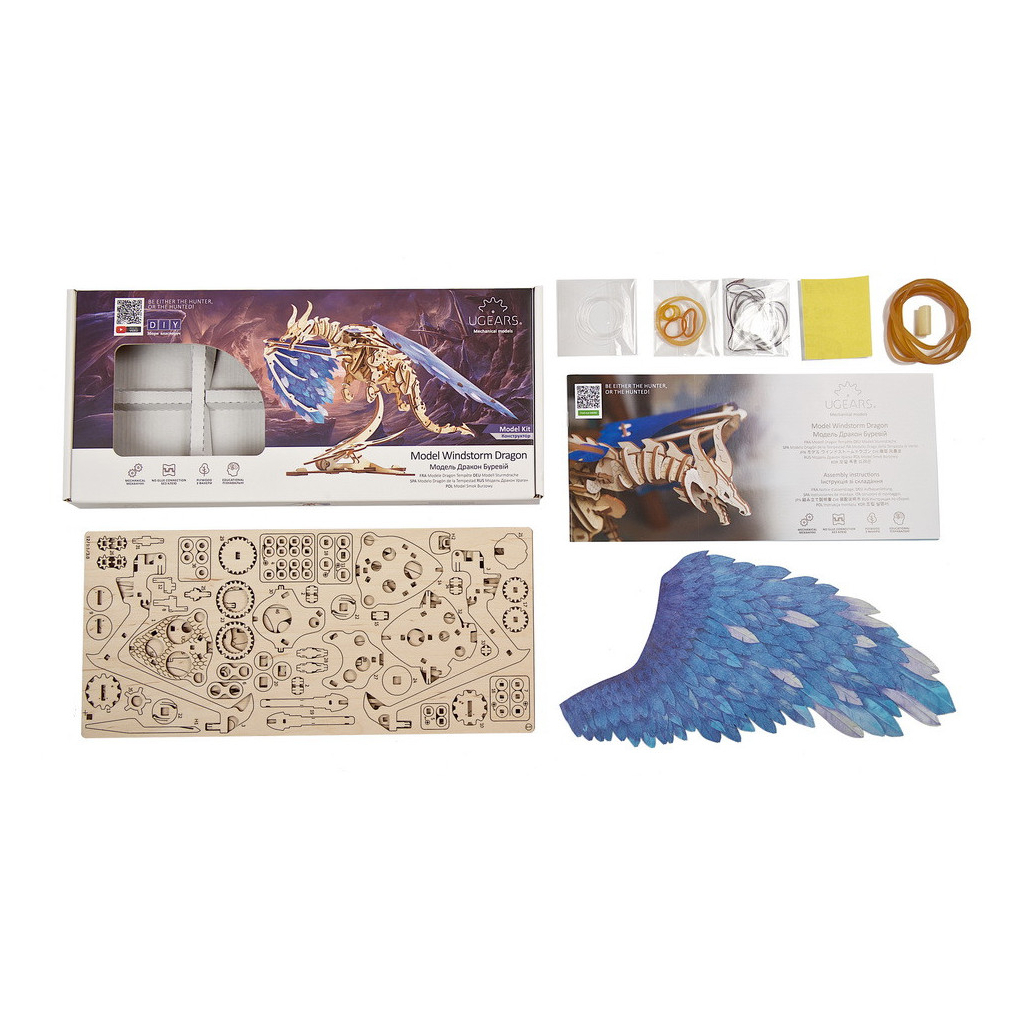 Конструктор Ugears Дракон Буревій (70151) - зображення 8