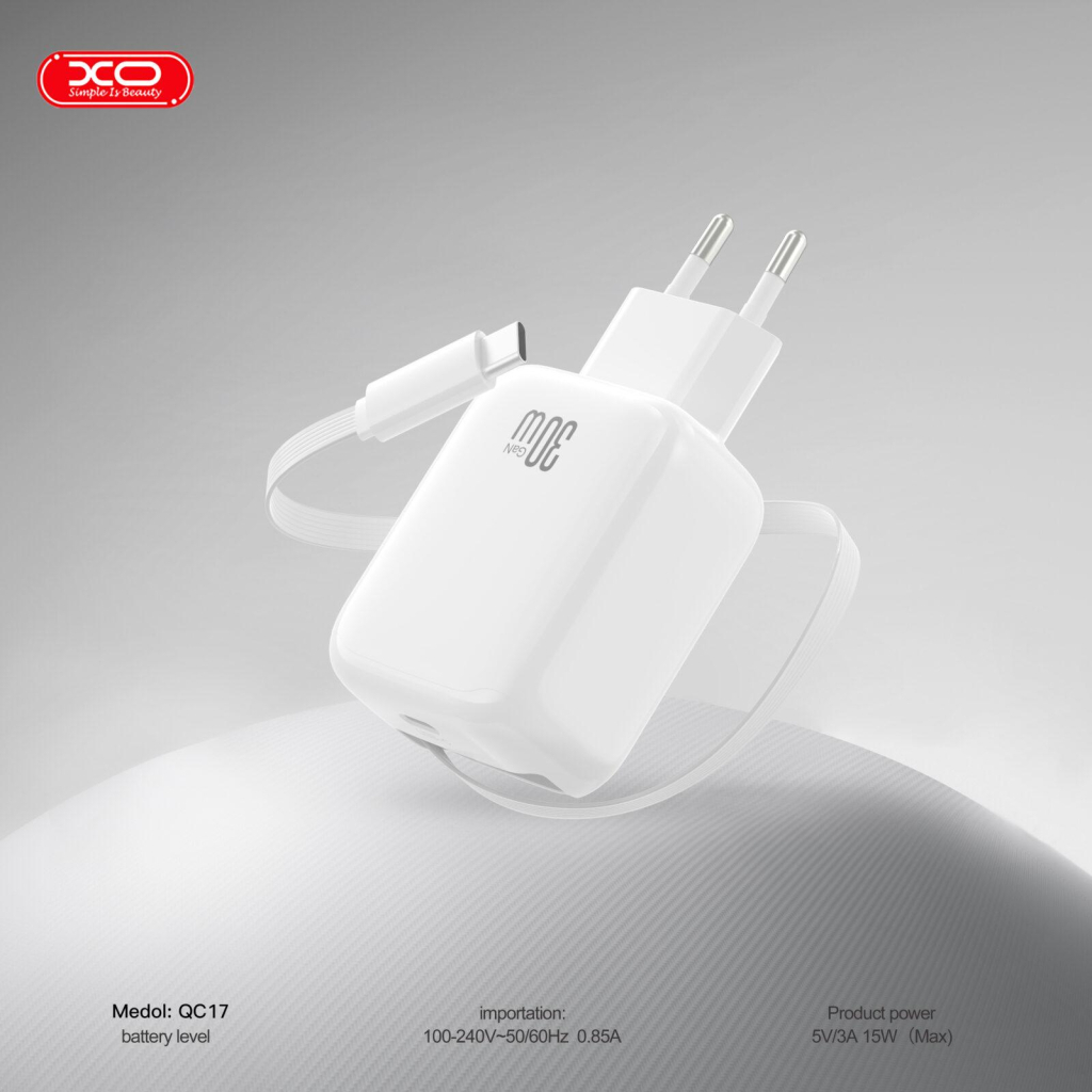 Зарядний пристрій XO 1xUSB-C PD30W GaN + cable USB-C to USB-C (XO-QC17) - зображення 5