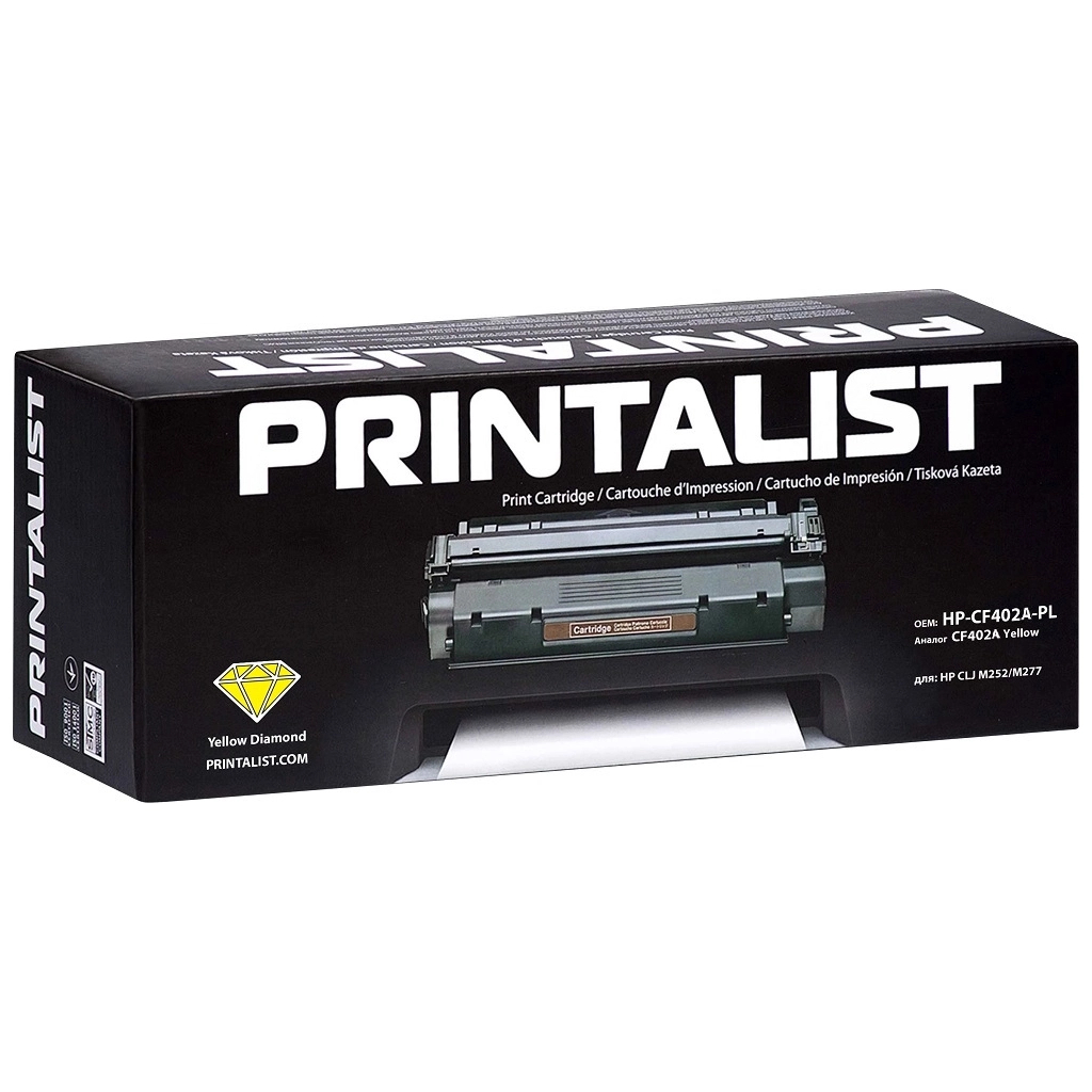 Картридж Printalist HP LJ M252/M277 CF402A Yellow (HP-CF402A-PL) - изображение 2