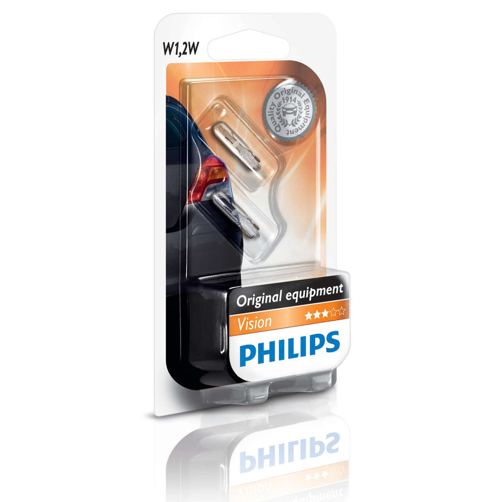 Автолампа Philips W1,W2, Vision 2шт/бл. (12516B2) - зображення 2
