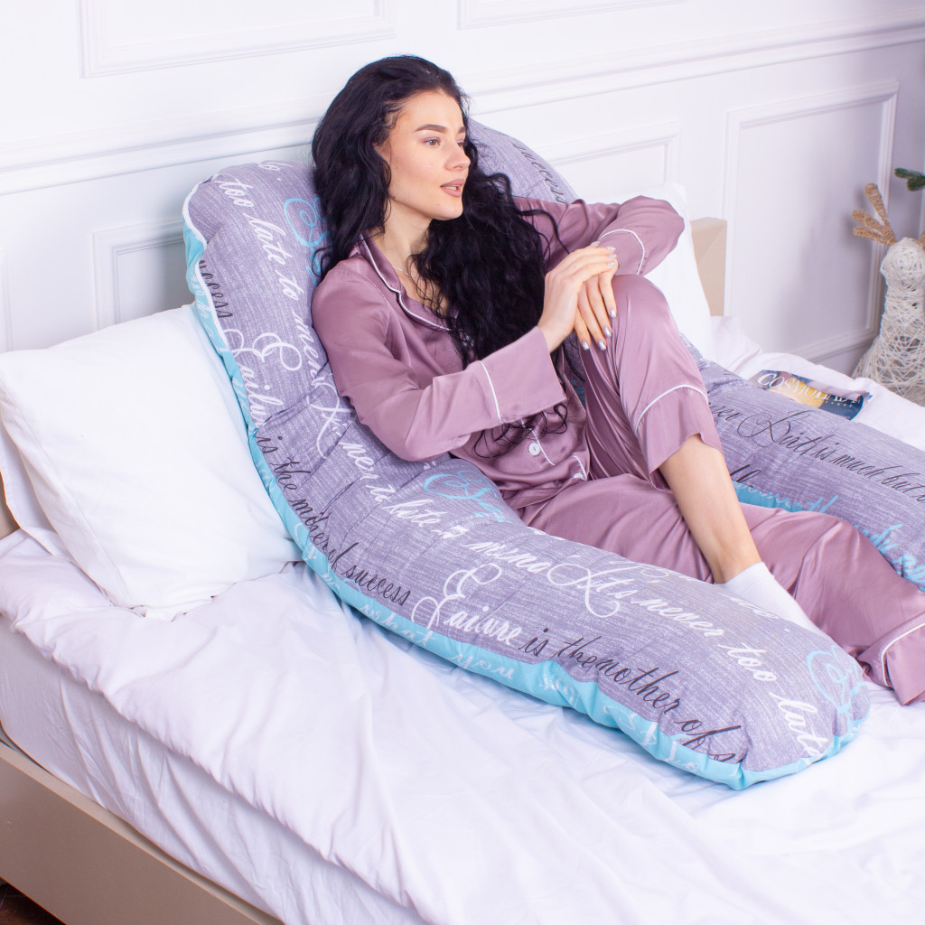 Подушка MirSon для вагітних та відпочинку Naturale Line Print №8005 U-подібна Tulio (2200006178231) - изображение 6