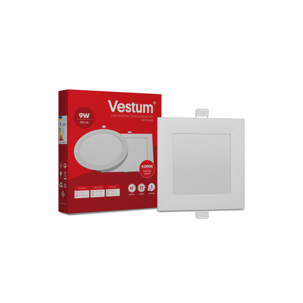 Світильник Vestum LED 9W 4000K 220V (1-VS-5203) - зображення 1