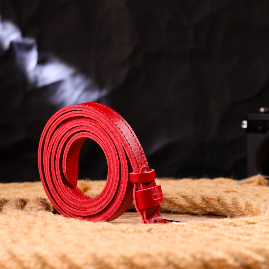 Ремінь Grande Pelle Вузький жіночий з натуральної шкіри Червоний (21440) - зображення 8