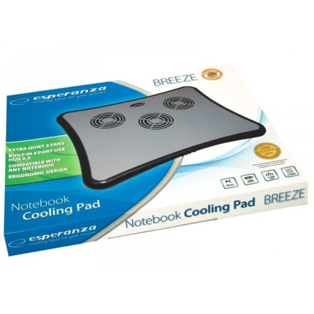 Підставка до ноутбука Esperanza 15.6" Breeze Notebook Cooling Pad (EA102) - зображення 3