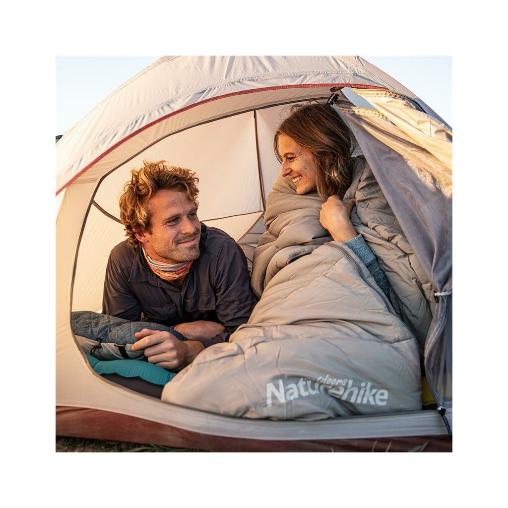 Спальний мішок Naturehike M400 NH20MSD02 Down Cotton Left Grey (6927595748138-L) - зображення 2