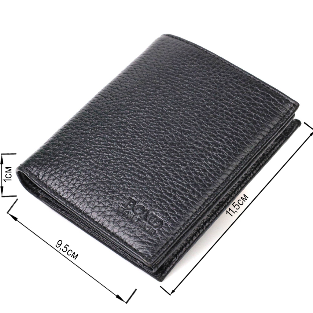 Гаманець Bond Accessories З натуральної шкіри Чорний (21988) - зображення 3