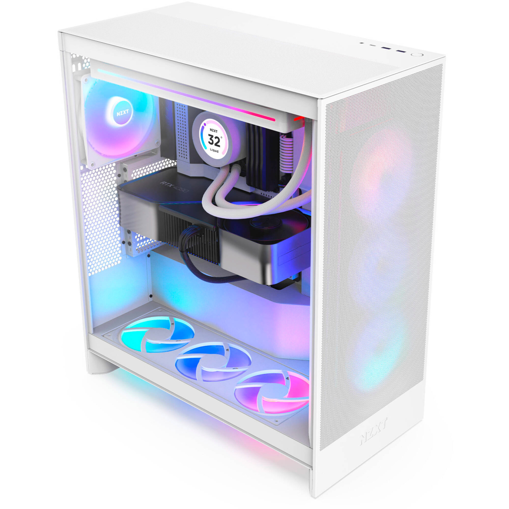 Корпус NZXT H7 Flow RGB All White (CM-H72FW-R1) - зображення 8
