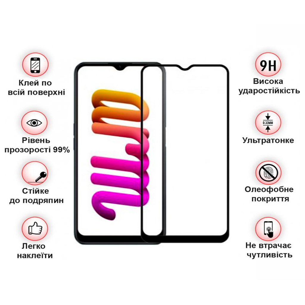 Скло захисне BeCover Realme C30/C30s/C33 Black (708568) - зображення 4