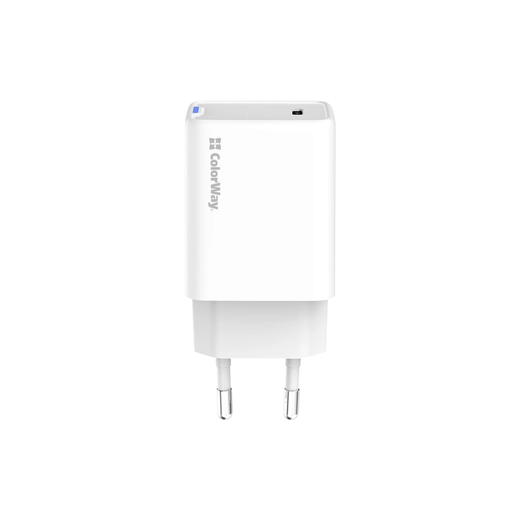 Зарядний пристрій ColorWay GaN Mini 45W PD Port PPS USB-C white (CW-CHS057PD-WT) - зображення 2
