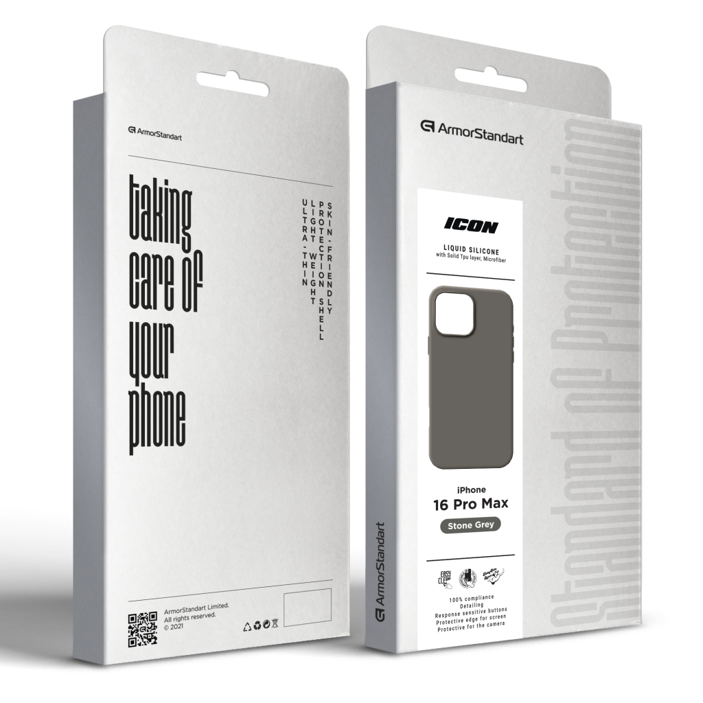 Чохол до мобільного телефона Armorstandart ICON2 Case Apple iPhone 16 Pro Max Stone Grey (ARM81306) - зображення 2