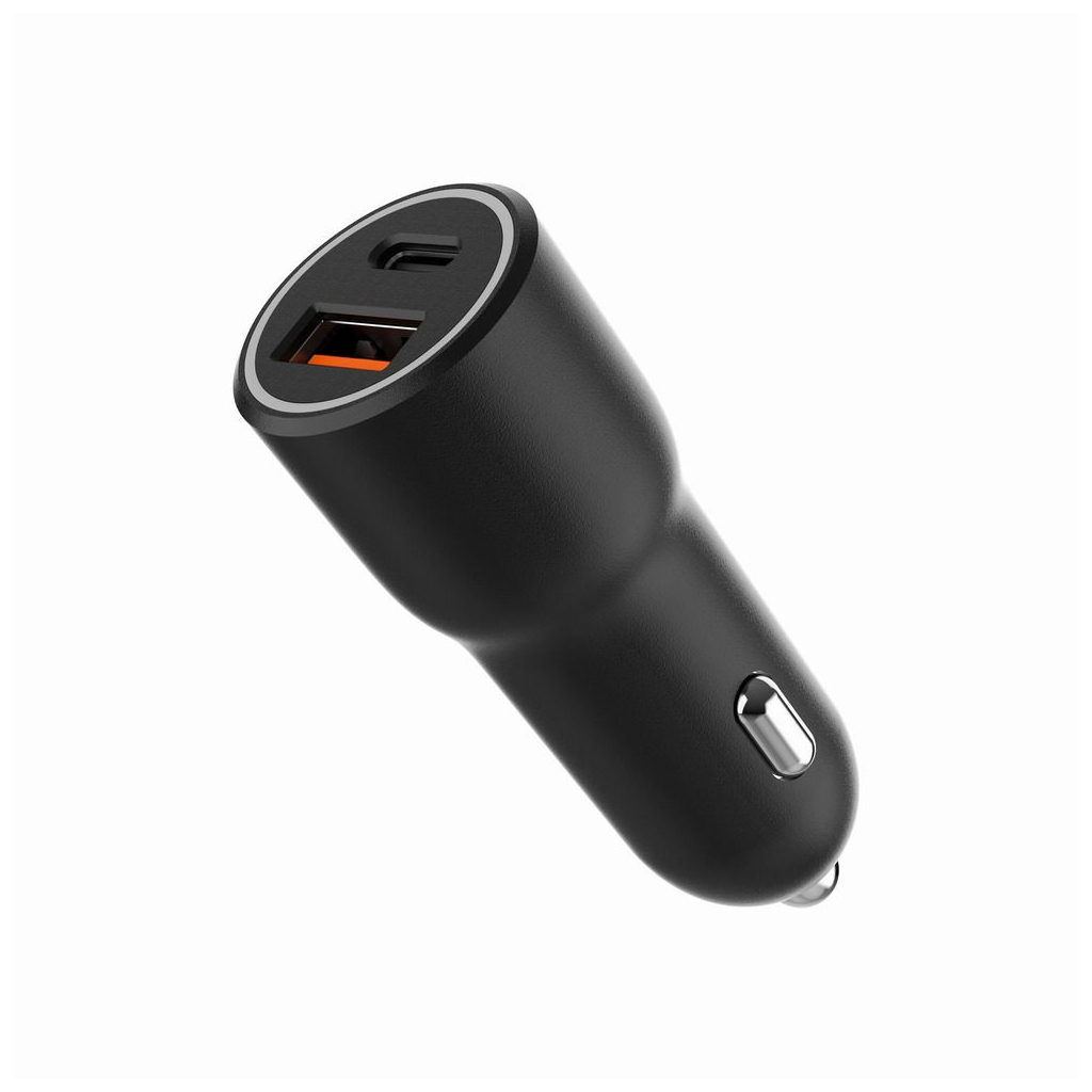 Зарядний пристрій Gembird 1xUSB-A (18W QC3.0) + 1xUSB-C (PD 20W) black (TA-UC-AC2PDQC38-CAR-01) - зображення 5