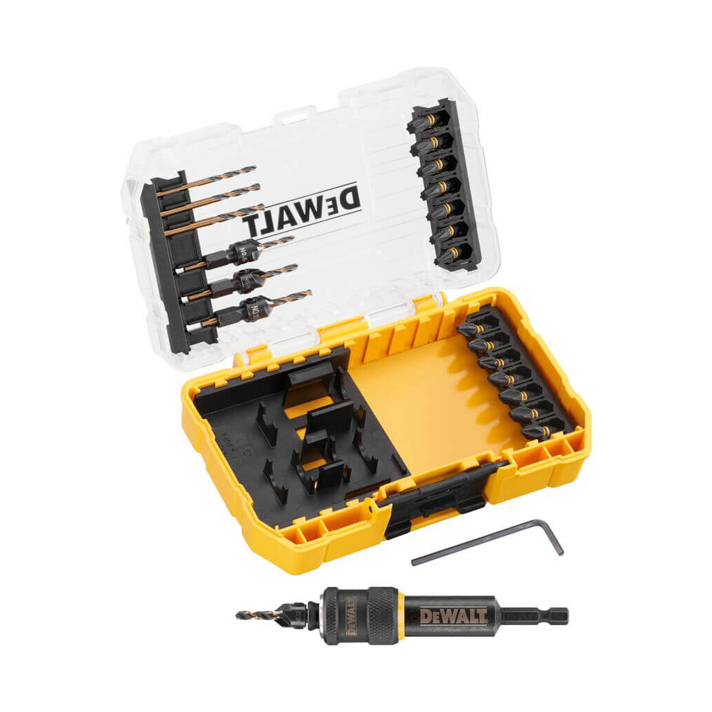 Набір свердл і біт DeWALT FLEXTORQ FLIP & DRIVE, з зенкерами, 25 шт, Tough Case S (DT70779T) - picture 1