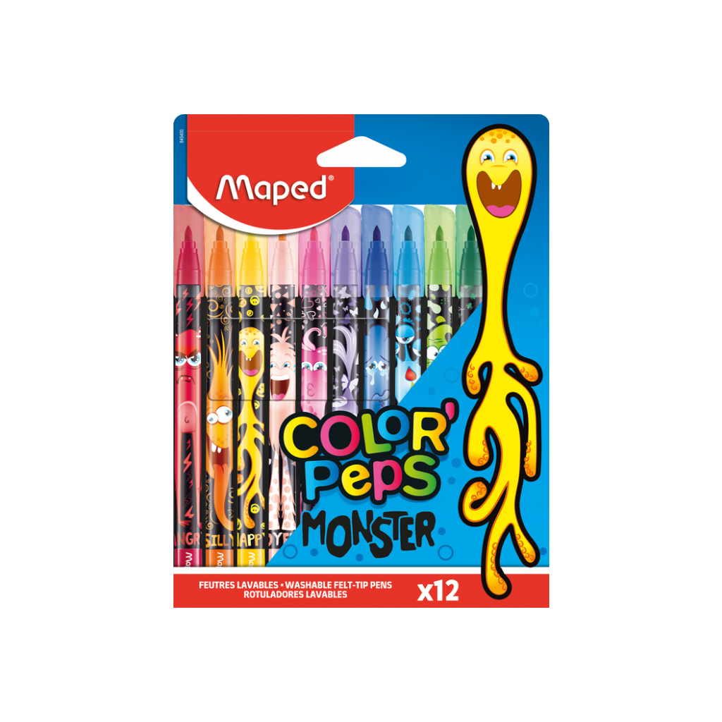 Фломастери Maped Color Peps Monster 12 кольорів (MP.845400) - изображение 1