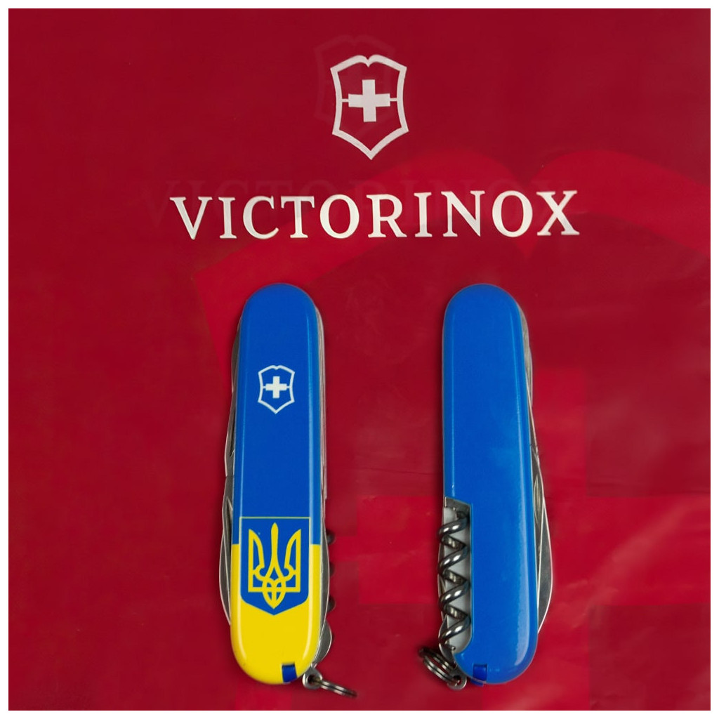 Ніж Victorinox Huntsman Ukraine 91 мм Герб на прапорі вертикальний (1.3713.7_T3030p) - зображення 11