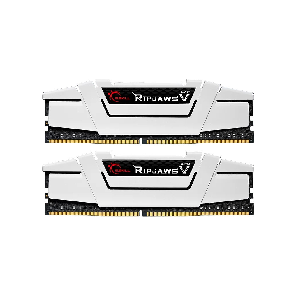 Модуль пам'яті для комп'ютера DDR4 32GB (2x16G) 3600 MHz RipjawsV White G.Skill (F4-3600C18D-32GVW) - зображення 1