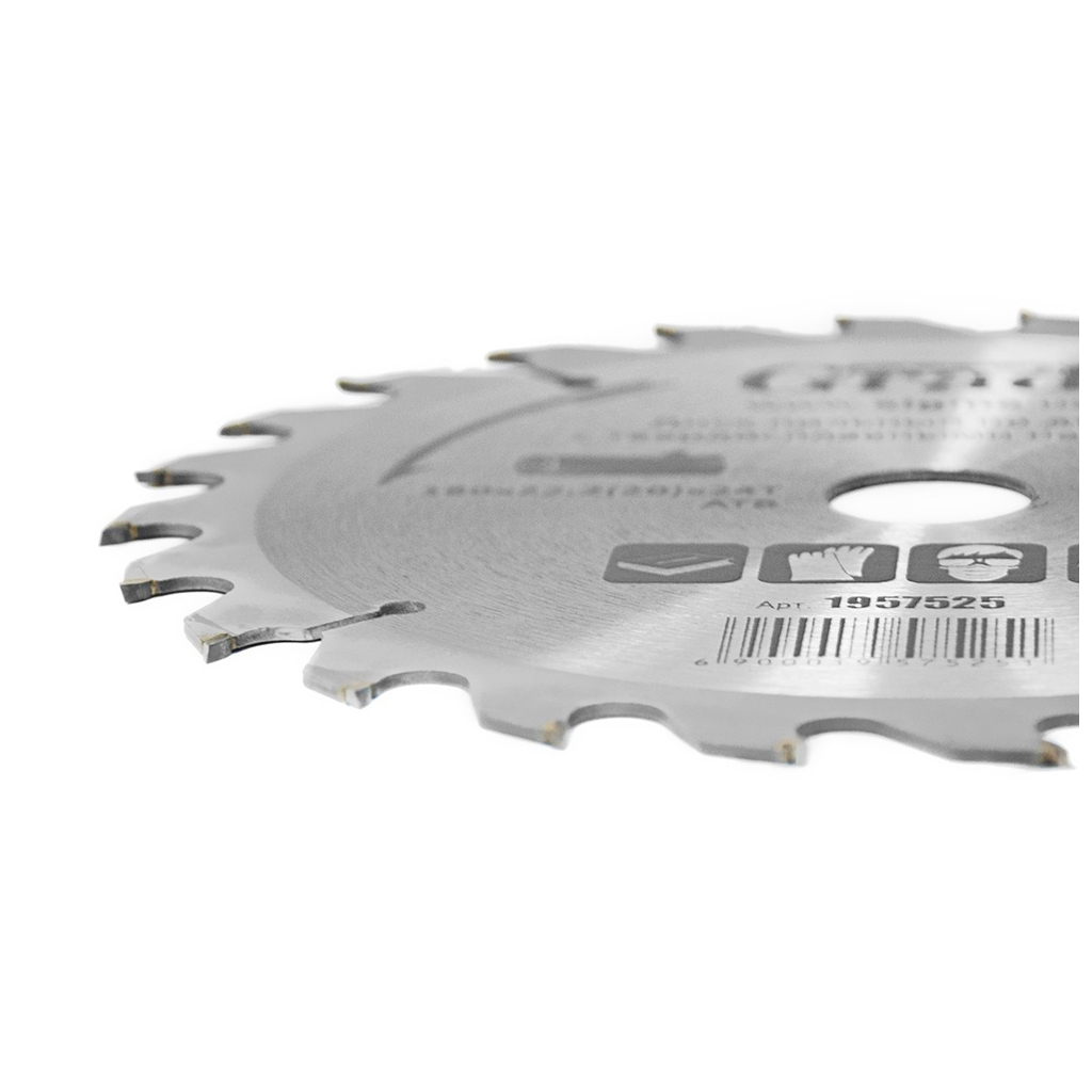 Круг відрізний Grad по дереву з твердосплавними напайками Ø180×22.2(20)×24Т, 8000об/хв (1957525) - зображення 2