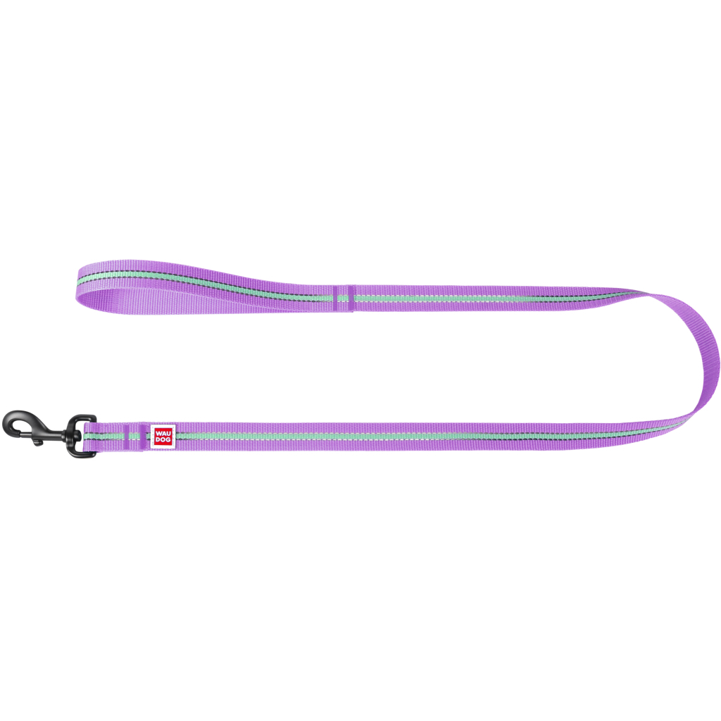 Повідець для собак WAUDOG Nylon світонакоплювальний L Ш 25 мм фіолетовий (45759) - зображення 2