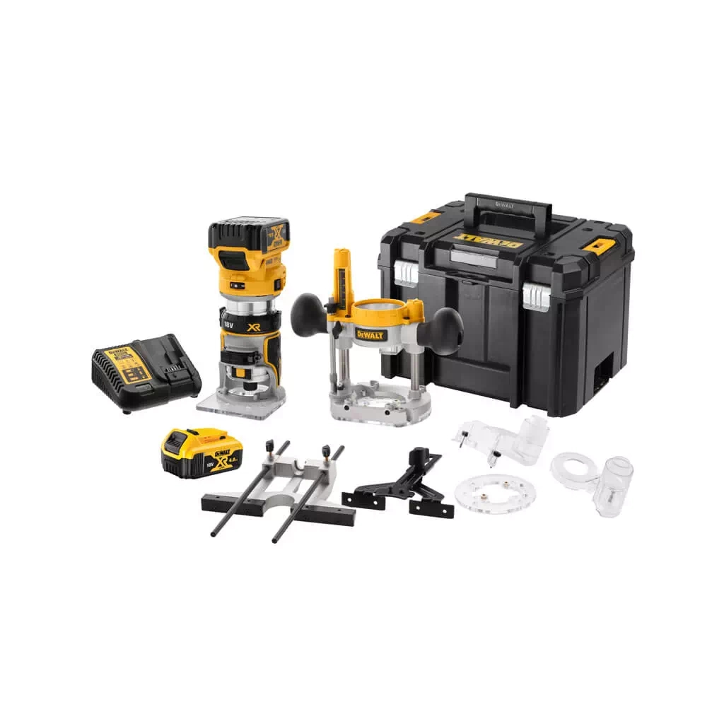 Фрезер DeWALT 18В XR Li-lon, безщітковий, 16000-25500 об/хв, цанга 6-8мм, 2x5Ah, TSTAK (DCW604P2) - picture 2