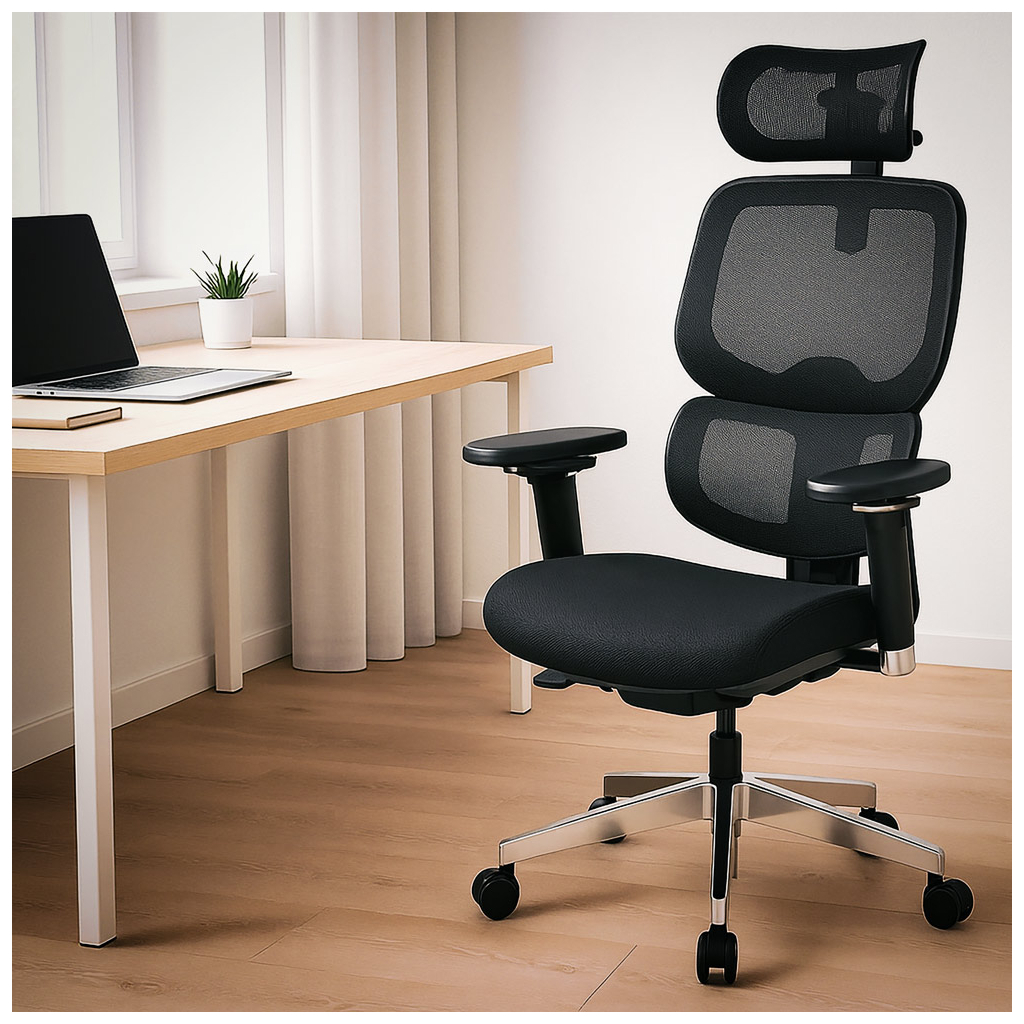 Офісне крісло Mealux D2 Air Fabric Black (HF-D2 F/B) - зображення 11