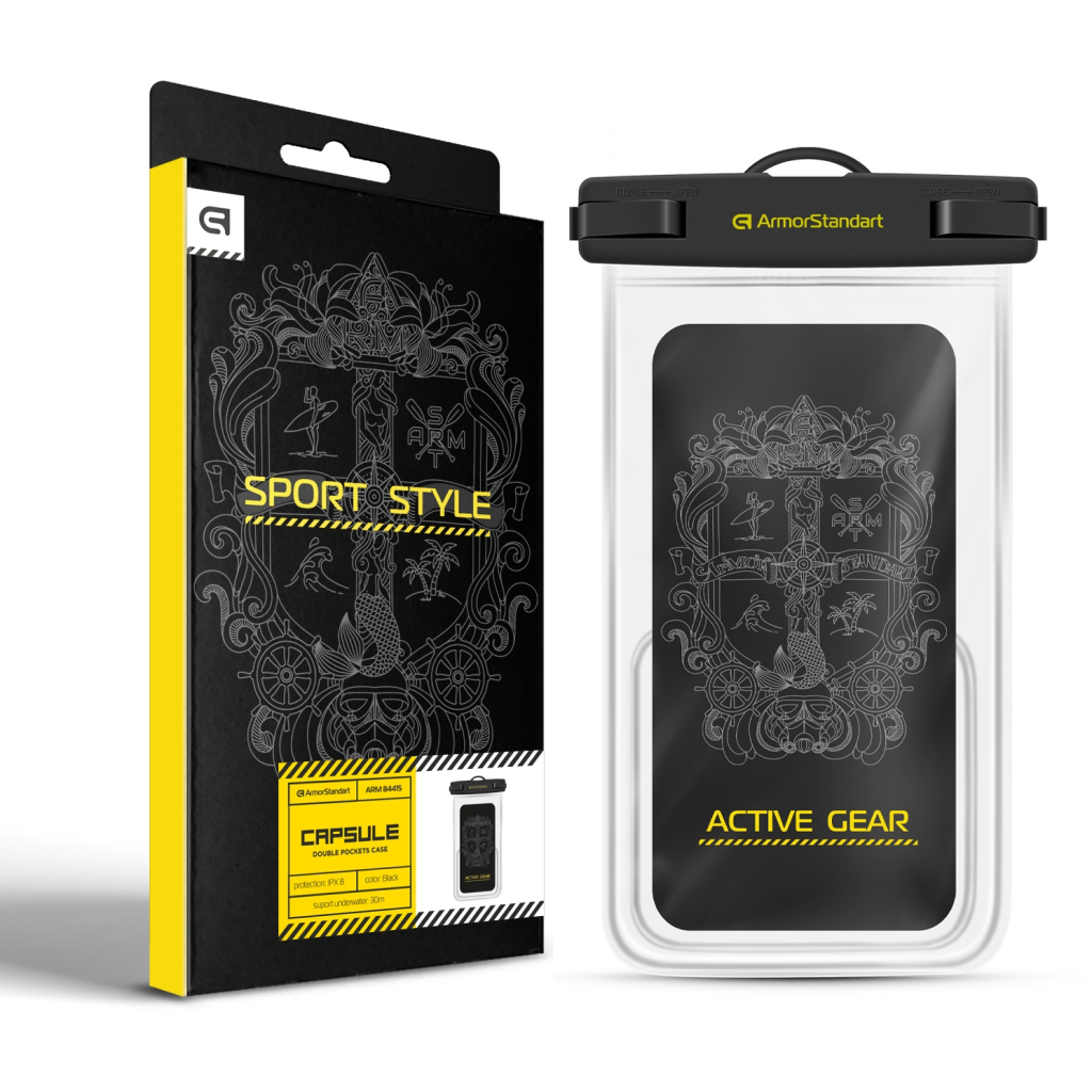 Чохол до мобільного телефона Armorstandart Waterproof Сapsule Double Pockets Black (ARM84415) - зображення 3