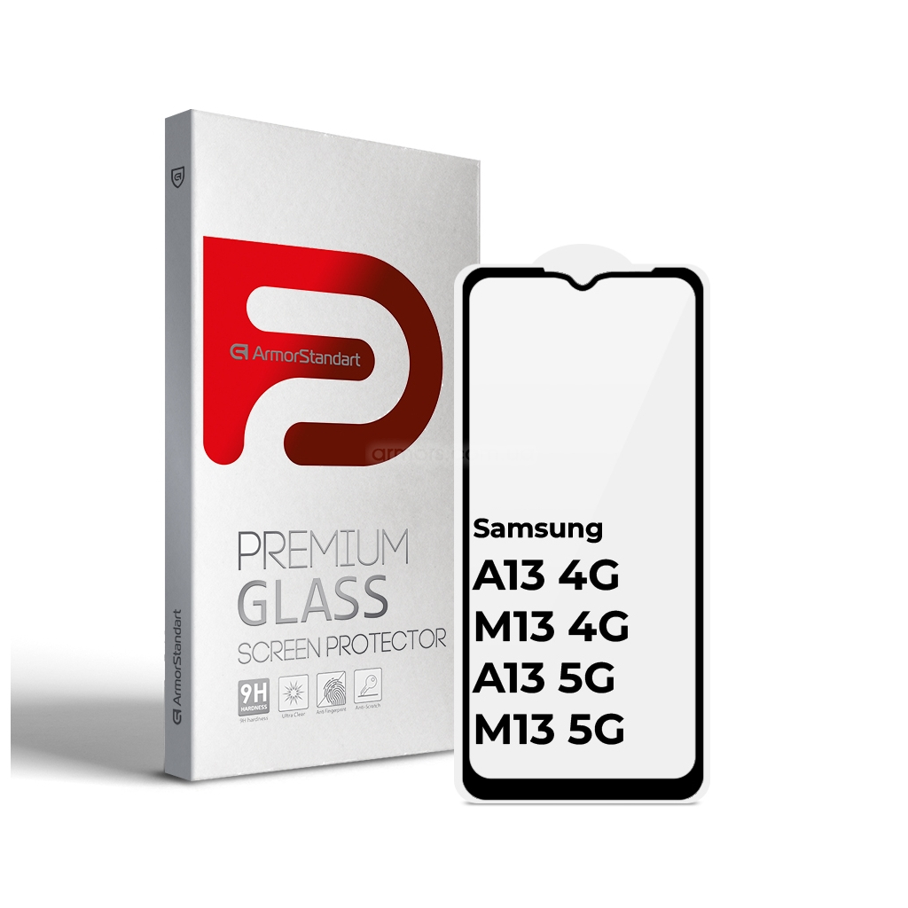Скло захисне Armorstandart Full Glue Samsung A13 4G/ M13 4G/ A13 5G/ M13 5G Black (ARM63211) - зображення 1