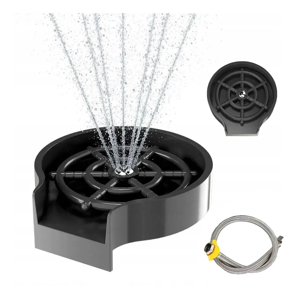 Мийка кухонна Adamant Horizon чорний + змішувач + дозатор + ополіскувач склянок + коланд (4824296106303) - зображення 5