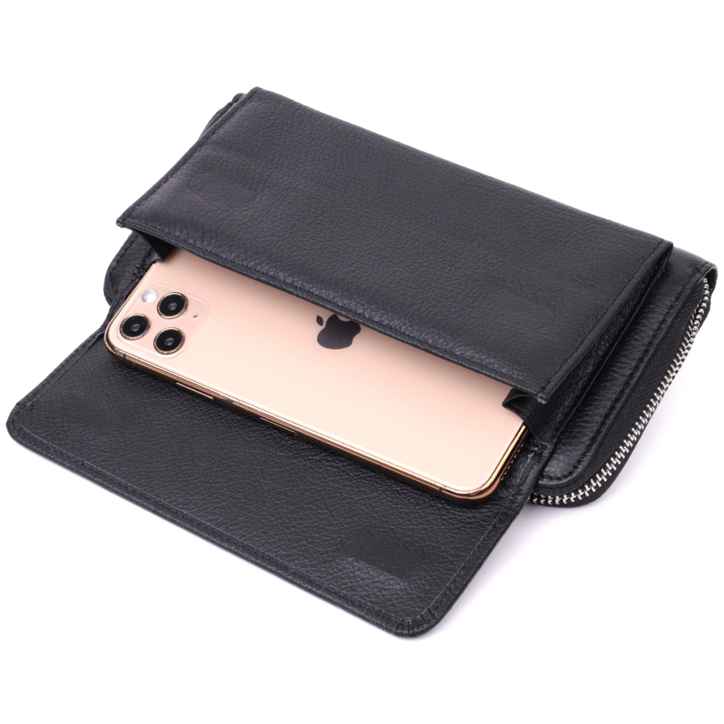 Гаманець ST Leather З натуральної шкіри Чорний (22529) - зображення 5