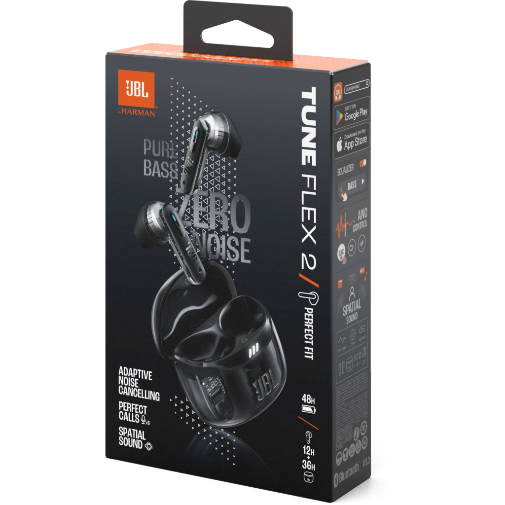 Навушники JBL Tune Flex 2 Ghost Black (JBLTFLEX2GBLK) - зображення 11