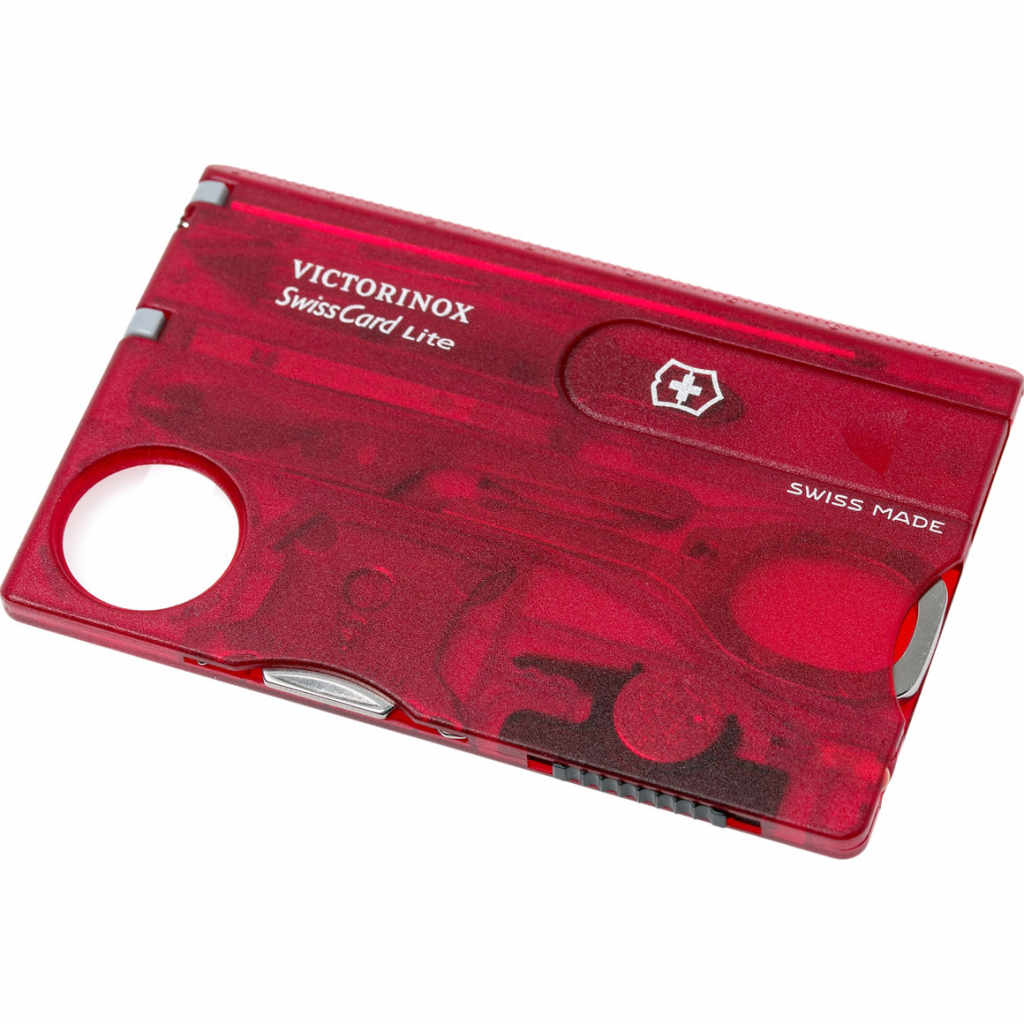 Мультитул Victorinox SwissCard Lite Transparent Red (0.7300.T) - зображення 6