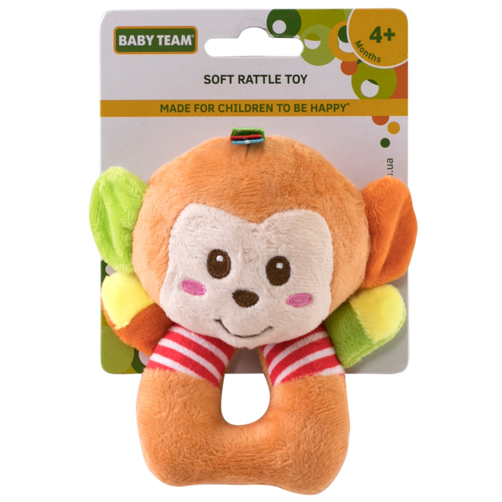 Брязкальце Baby Team м'яке Мавпочка (8501_Обезьянка) - зображення 1