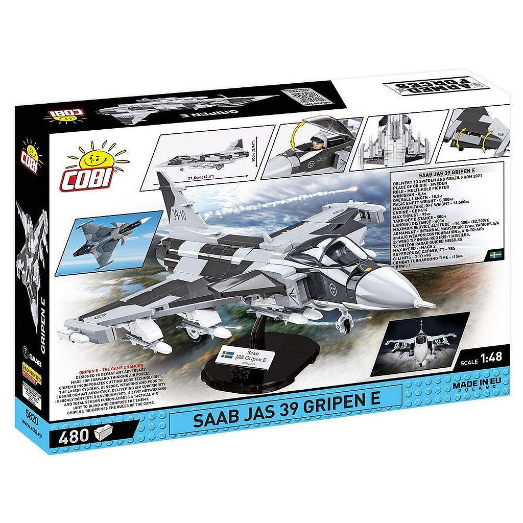 Конструктор Cobi Літак SAAB JAS 39 Gripen E, 480 деталей (COBI-5820) - зображення 4