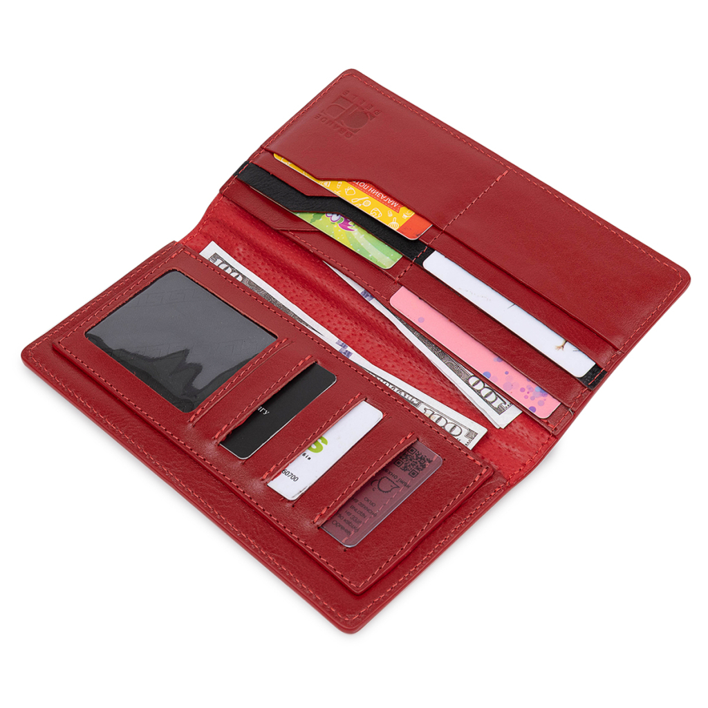 Портмоне Grande Pelle Шкіряне Червоне (11514) - зображення 4