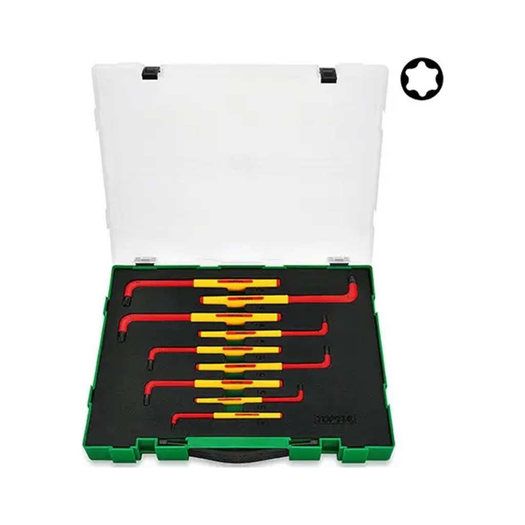 Ключ Toptul TORX діелектричний VDE 9 шт. T10-T50 (GZC0911) - зображення 1