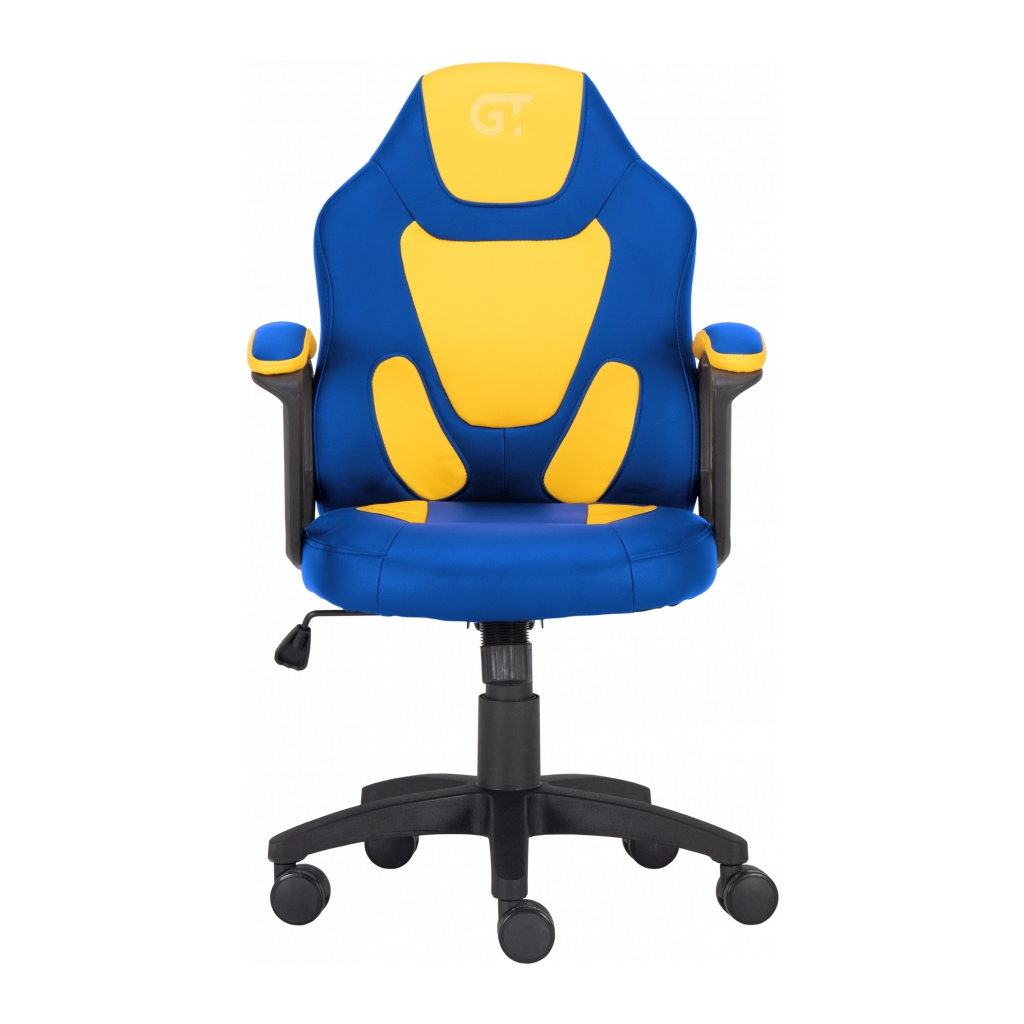 Крісло ігрове GT Racer X-1414 Blue/Yellow - зображення 2