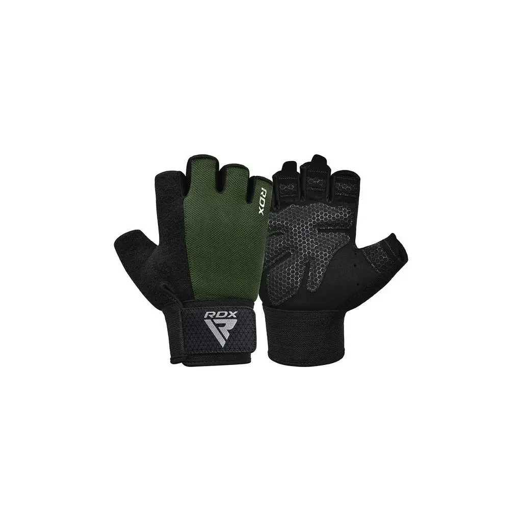 Рукавички для фітнесу RDX W1 Half Army Green Plus XL (WGA-W1HA-XL+) - зображення 2