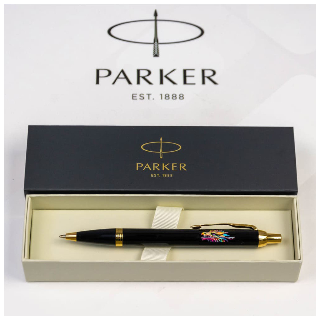 Ручка кулькова Parker IM 17 ZODIAC Black GT BP Яскравий Дракон (22032_Z3330u) - зображення 7